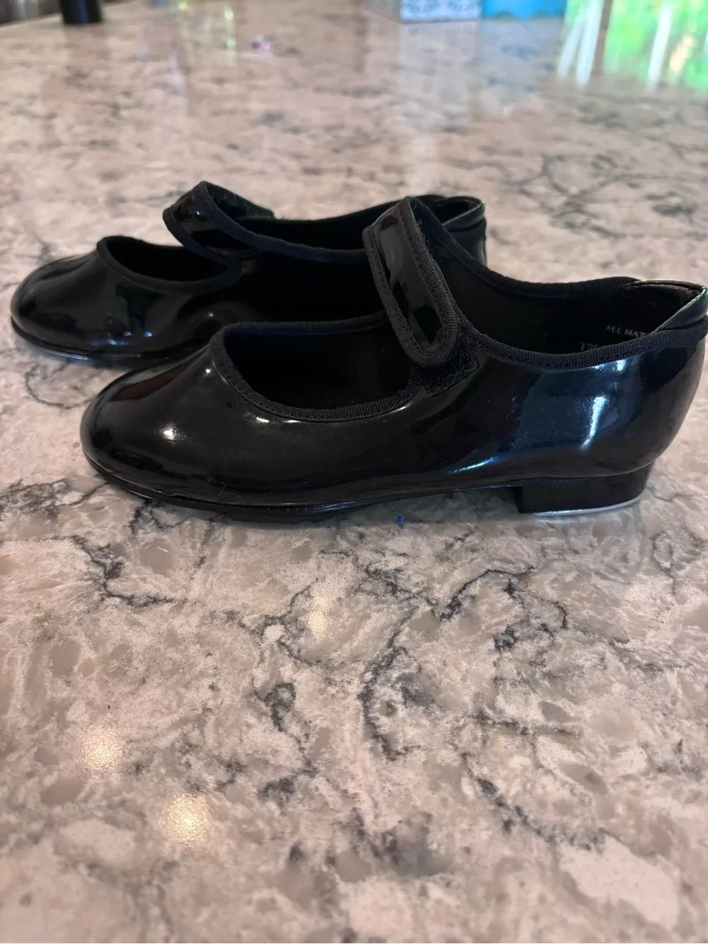 Black Theatricals Tap Shoes Velcro Strap Size 11
